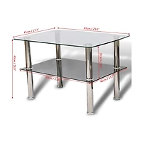 Coffee Table Glass 2 Tiers