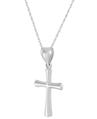 Macy's Polished Cross Pendant 18" Necklace in 14k White Gold
