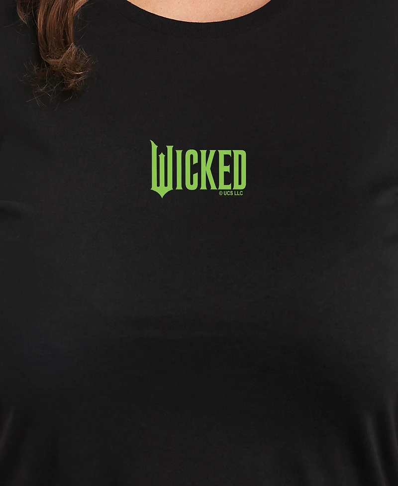 Hybrid Apparel Plus Wicked Elphaba Green Logo Graphic Tee