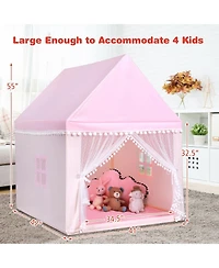 Hongge Kids Play Tent Large Playhouse Children Play Castle Fairy Tent Gift with Mat