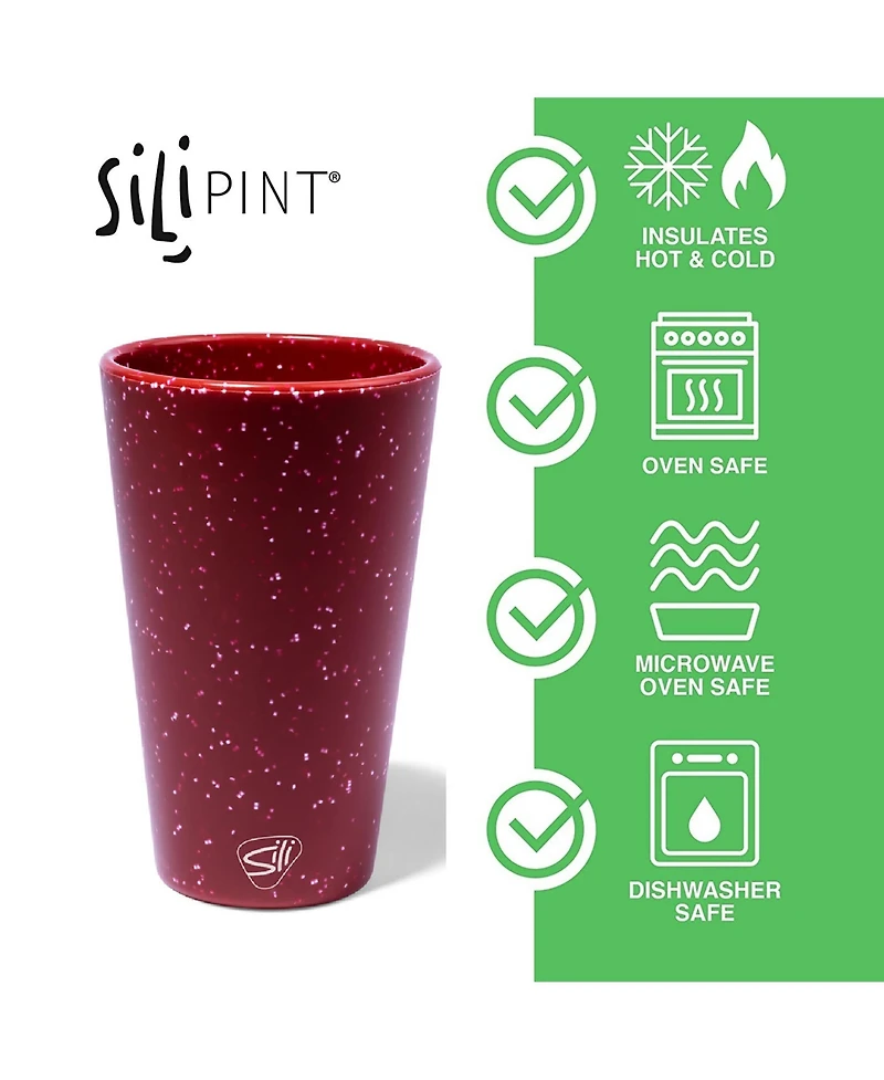 Pint Glasses: 2 pk - Speckled Red