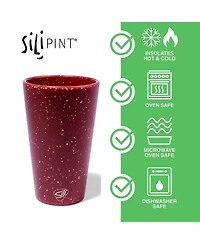 Pint Glasses: 2 pk - Speckled Red