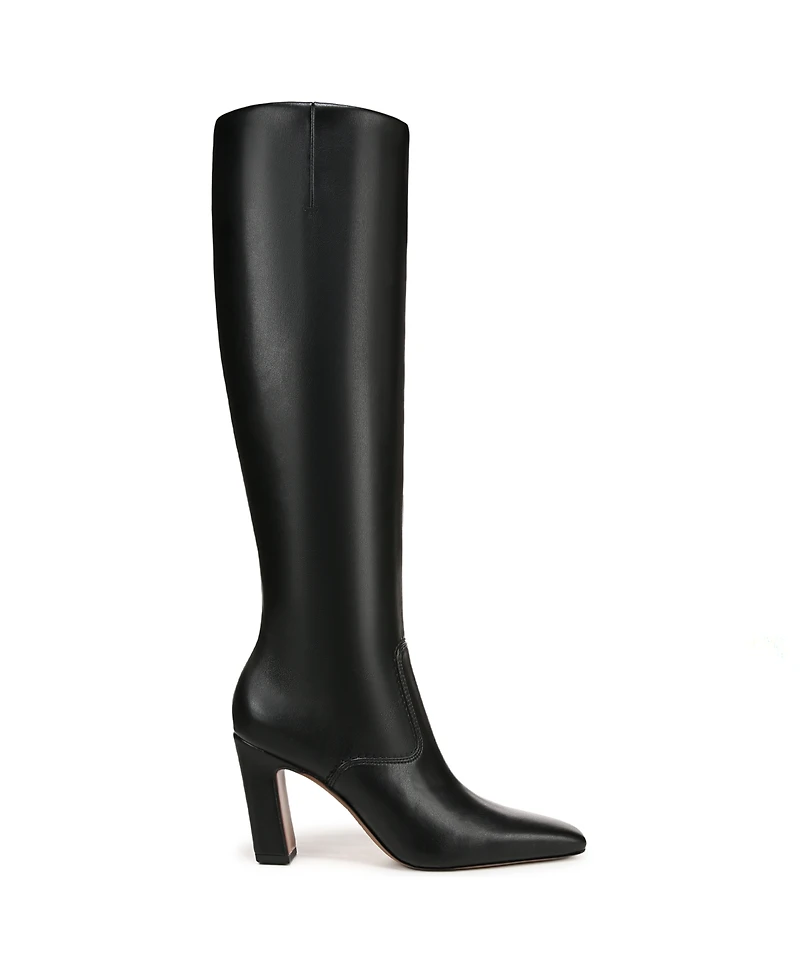 Franco Sarto Women's Bowman Wide Calf Square Toe Knee High Dress Boots