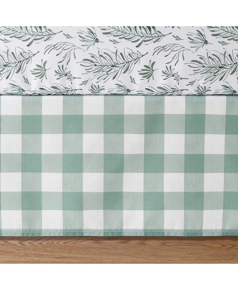 The Peanutshell Nursery Crib Bedding Set for Baby Girls and Boys, Sage, 3 Pieces