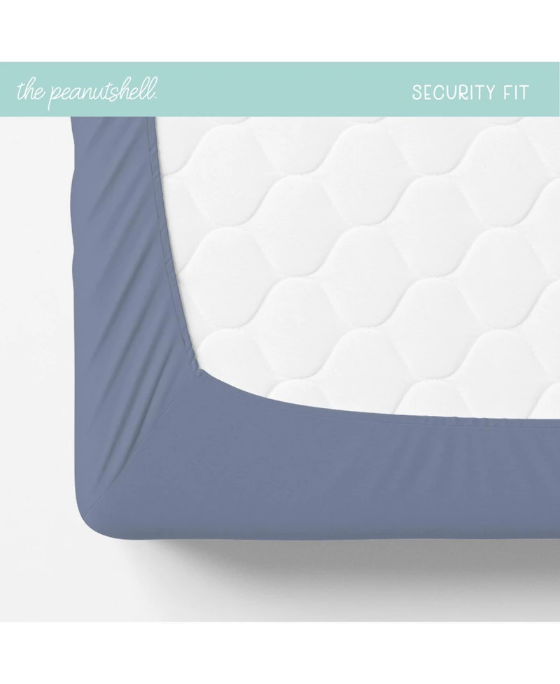 The Peanutshell Soft Cloud Bassinet Sheets for Newborn Baby Girl or Baby Boy, 4 Pack Set