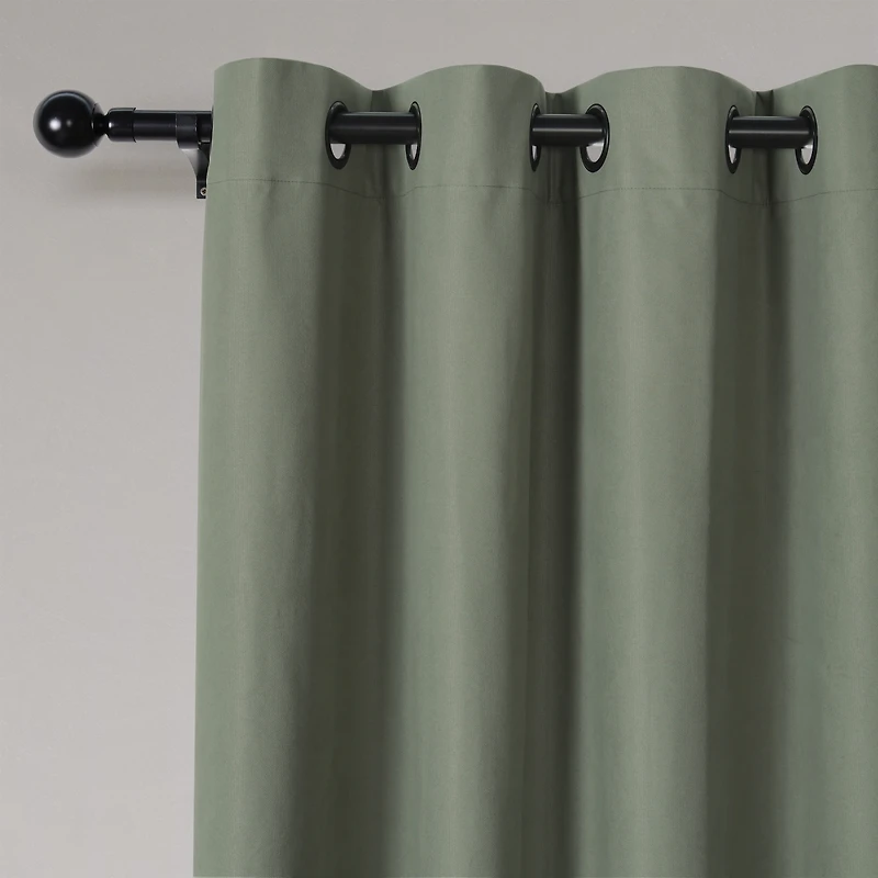 Soft Cotton Feel Twill Polyester Blackout Grommet Pair (2 panels