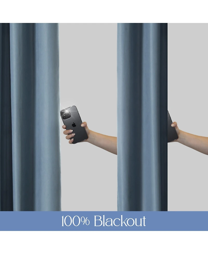 Soft Cotton Feel Twill Polyester Blackout Grommet Pair (2 panels