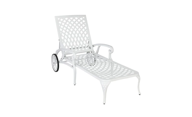 Slickblue Adjustable Cast Aluminum Lying Bed for Courtyards Stylish and Comfortable Outdoor Relaxation