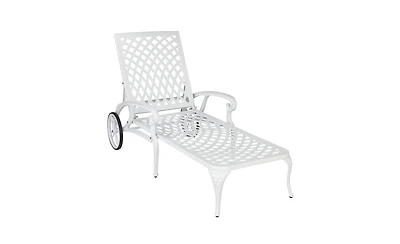 Slickblue Adjustable Cast Aluminum Lying Bed for Courtyards Stylish and Comfortable Outdoor Relaxation