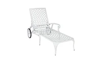Slickblue Adjustable Cast Aluminum Lying Bed for Courtyards Stylish and Comfortable Outdoor Relaxation
