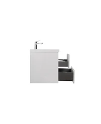 Modern 24" Floating Bathroom Vanity with Resin Sink