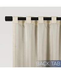 Chenille Solid Room Darkening Back Tab Curtain Panel