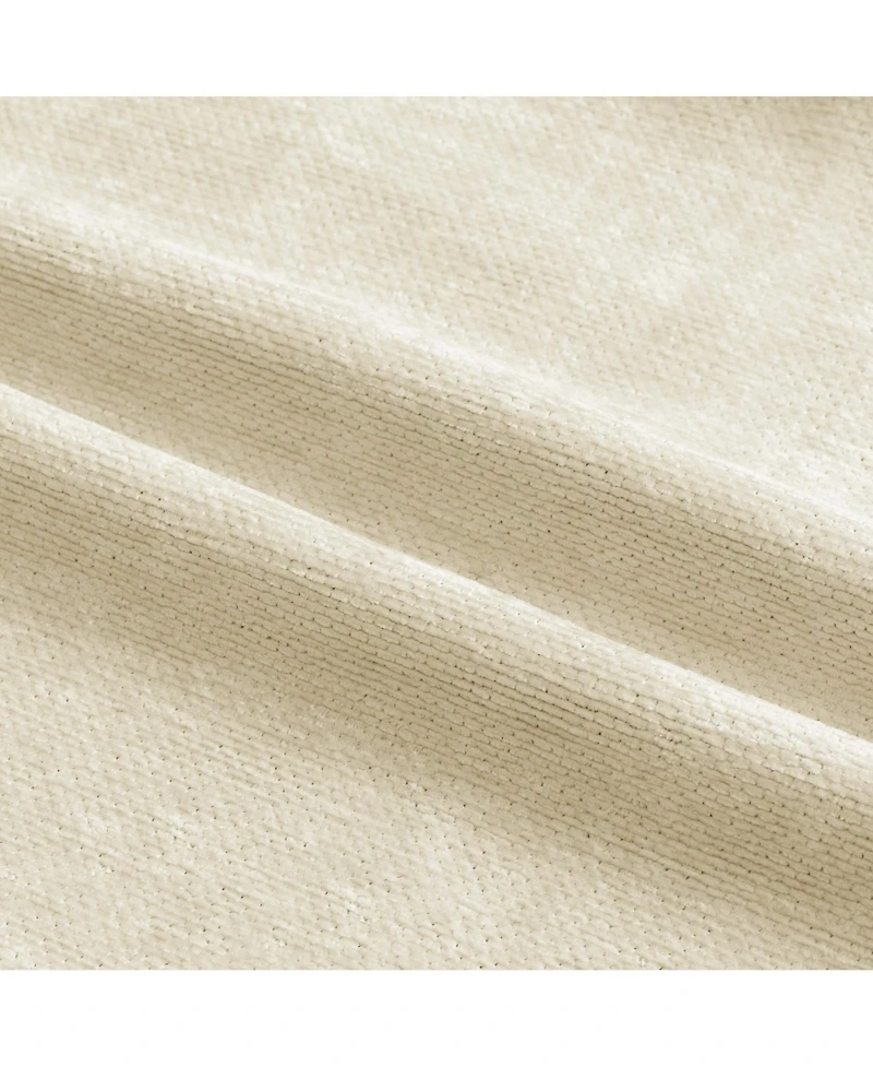 Chenille Solid Room Darkening Back Tab Curtain Panel