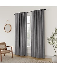 Chenille Solid Room Darkening Back Tab Curtain Panel