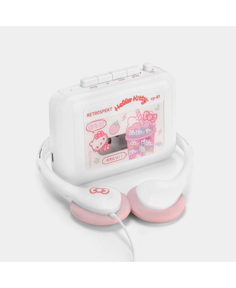 Retrospekt Hello Kitty Strawberry Kawaii Cp-81 Portable Cassette Player