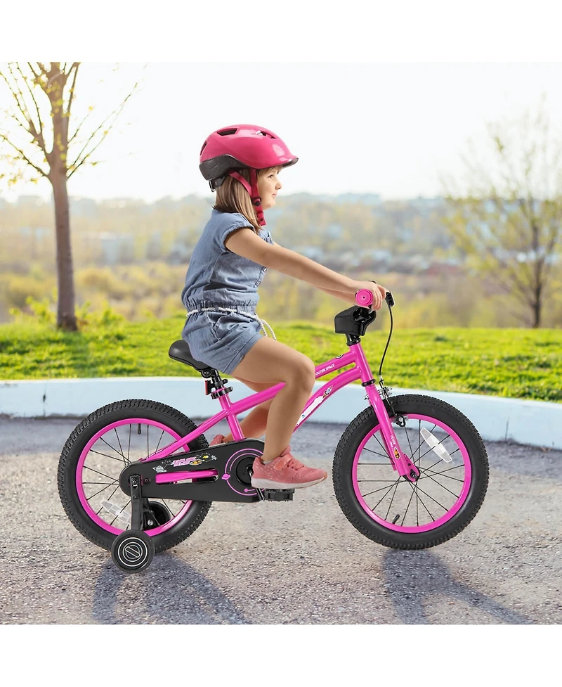 Costway 16-Inch Kid s Bike for 4-7 Years Old with Adjustable Saddle & Anti-slip Handlebar