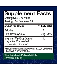 Host Defense Mesima Capsules - Herbal Antioxidant Activity & Immune System Support Supplement