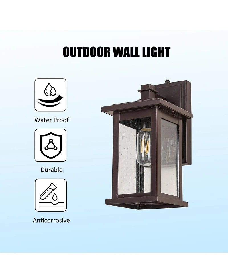 Flynama Wall Sconces 1-Light 12.25-in H Oil-Rubbed Bronze Dark Sky Outdoor Wall Light