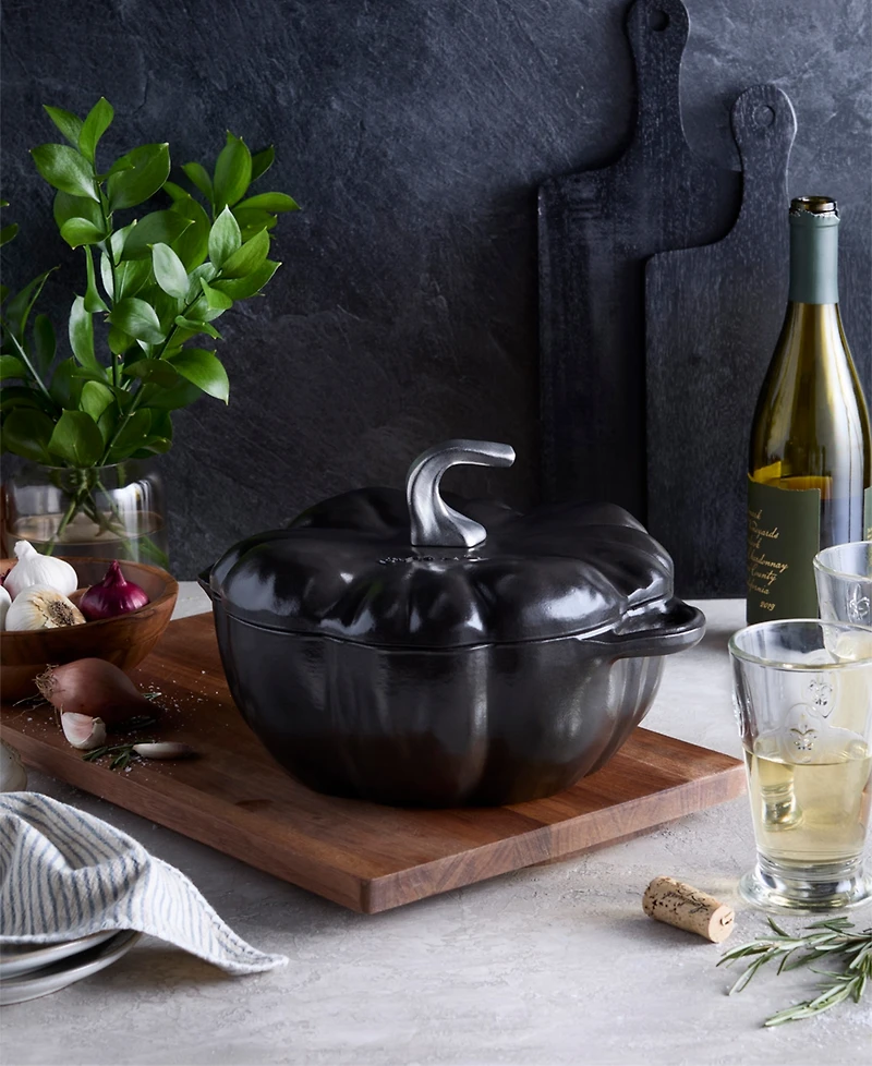 Staub Enameled Cast Iron 3.5-Qt Pumpkin Dutch Oven