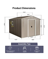 Sturdy Eco-Smart Shed with Vent Vents & Padlock Security