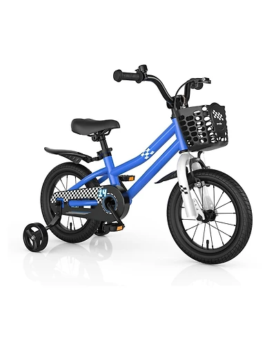 Hongge 14 Inch Kids Bike with 2 Training Wheels for 3-5 Years Old