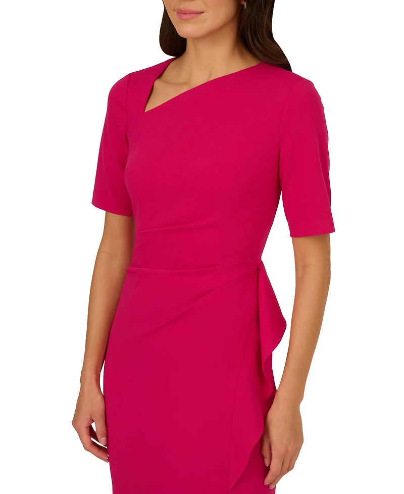 Adrianna Papell Women's Draped Ruffled Sheath Dress