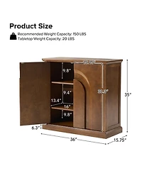 Hulala Home Rando Transitional 35'' Tall 2 - Door Accent Cabinet with Adjustable Shelves