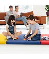 Hongge 6 x 2 Ft Tri-Fold Gym Mat with Handles and Removable Zippered Cover