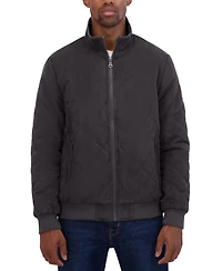 Nautica Men's Quilted Faux-Suede Bomber Jacket