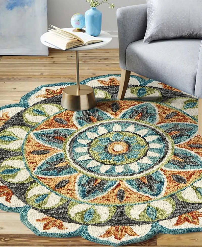 Lr Home Radiance Rdc-085 4' x 4' Round Area Rug