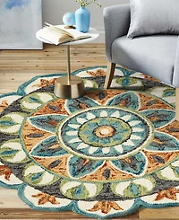 Lr Home Radiance Rdc-085 4' x 4' Round Area Rug