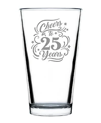 Bevvee Cheers to 25 Years Pint Glass