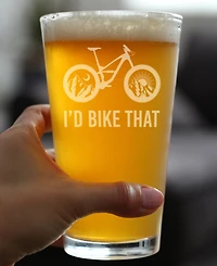 Bevvee I'd Bike That Pint Glass