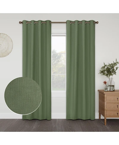Linen Slub Blackout Grommet Pair (2 Panels