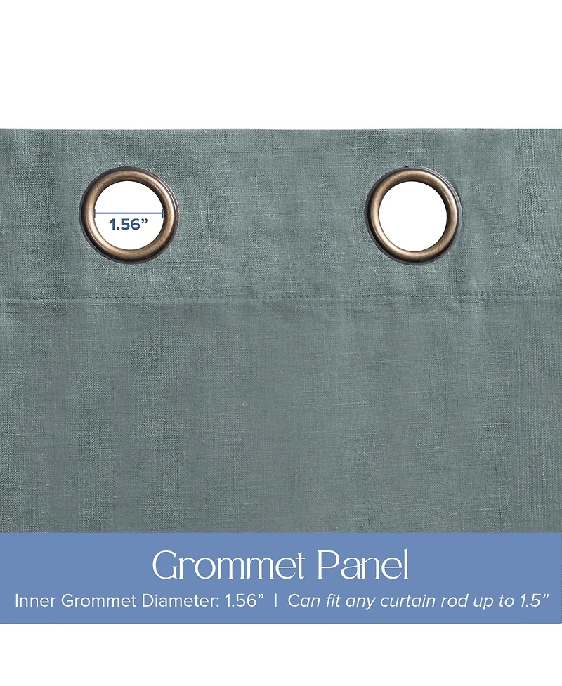 Linen Slub Blackout Grommet Pair (2 Panels