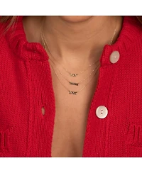 Solid Mom Nameplate Necklace 14K