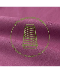 Awesome Home Recycled Cotton Blend Ruffle Tie Top Curtains Pair, Bleached Mauve, 52"×84"