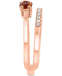 Effy Citrine (5/8 ct. t.w.) & Diamond (1/10 ct. t.w.) Split Ring in 14k Rose Gold