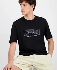Hugo Boss Men's NuFrancos Creative Department Short Sleeve Crewneck Graphic T-Shirt