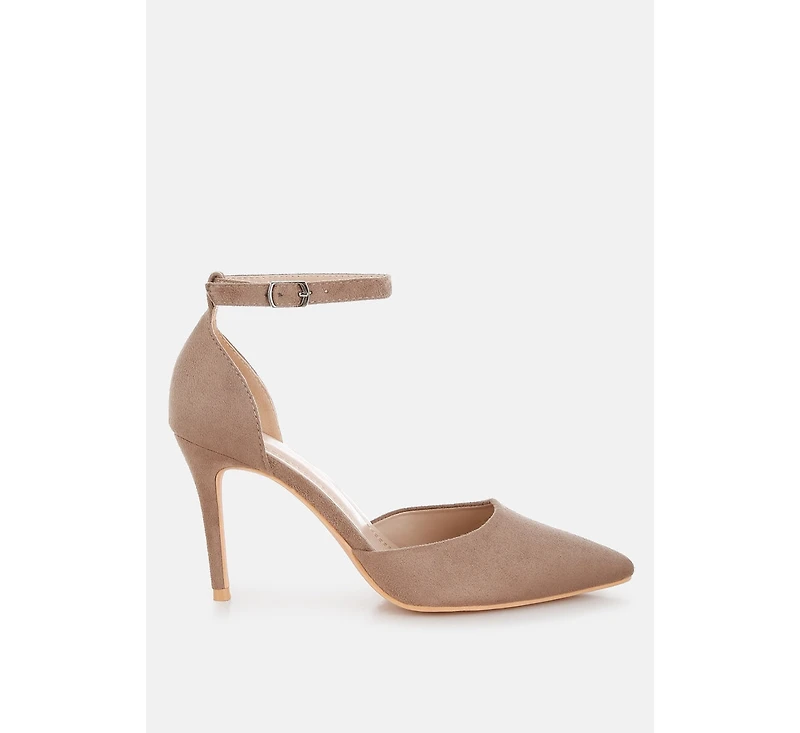 Ushra Microfiber Stiletto Sandals