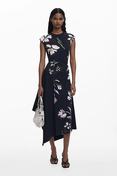 Desigual Women's Asymmetric floral dress