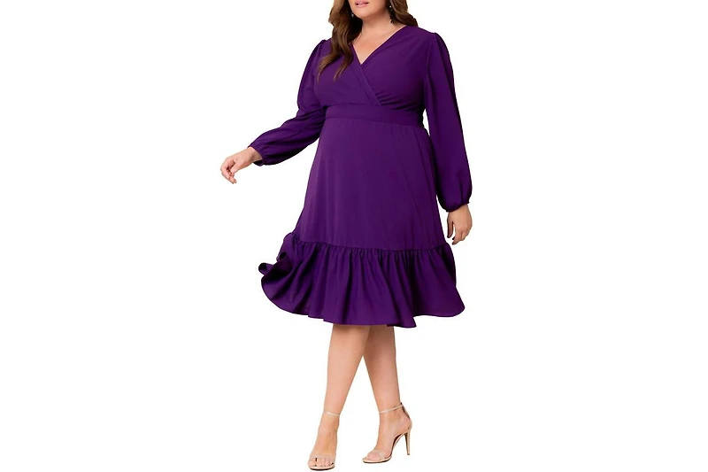 Kiyonna Plus Portia Long Sleeve Dress