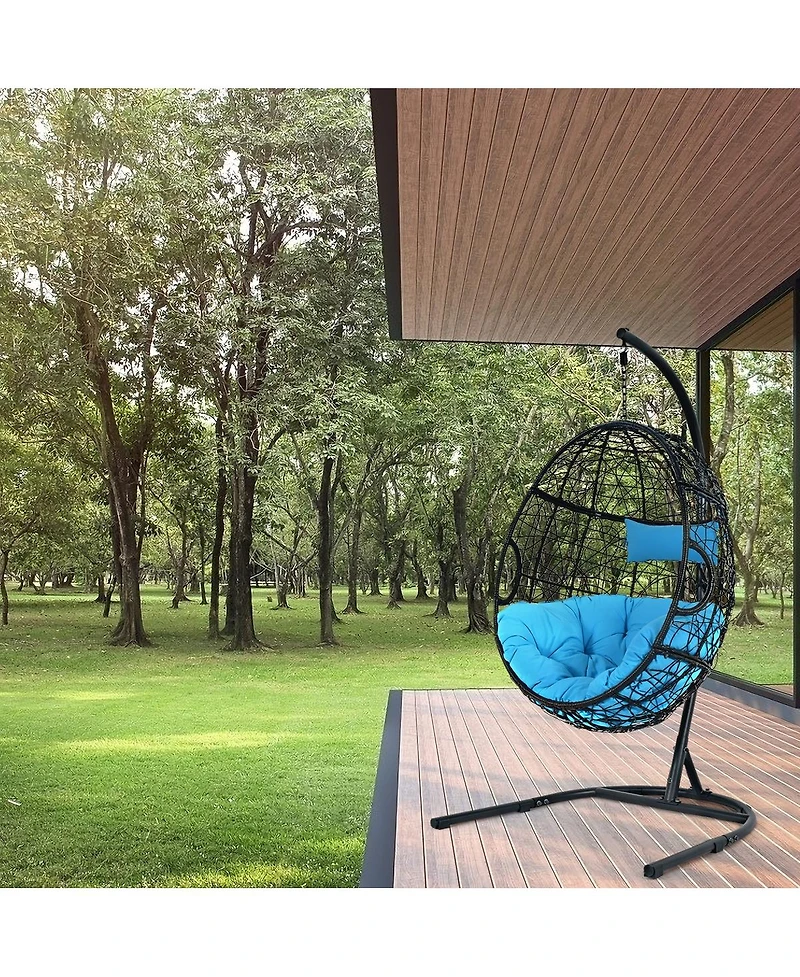 Vebreda Hanging Cushioned Hammock Chair with Stand