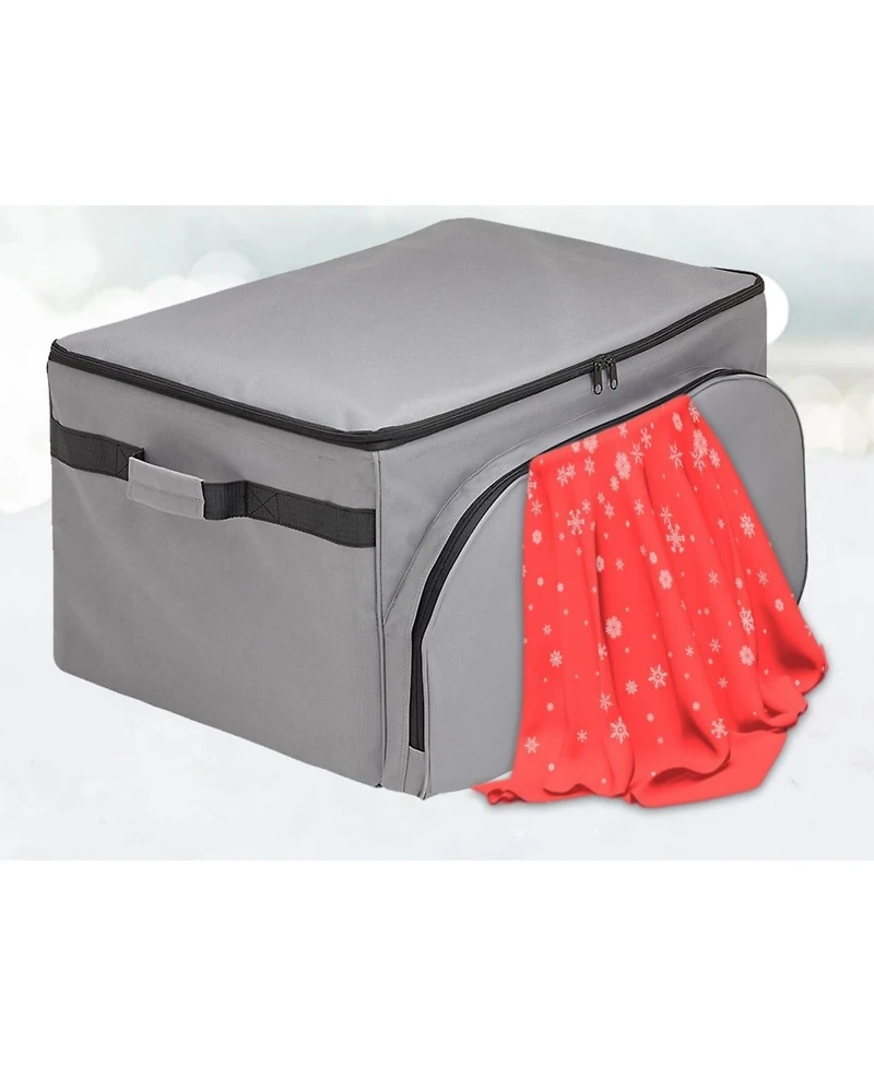 Christmas Ornament Storage Box with 3 Trays Holds Up to 72-4 Inch Ornaments