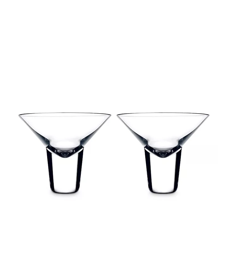 Nude Glass Gravity Martini Cocktail Glasses, Set of 2