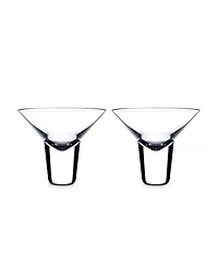Nude Glass Gravity Martini Cocktail Glasses, Set of 2