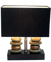 Lalia Home 14" Contemporary Tranquil Stone Table Lamp