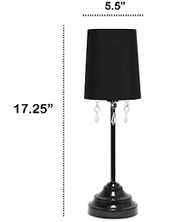 Creekwood Home 17.25" Contemporary Crystal Droplet Table Lamp