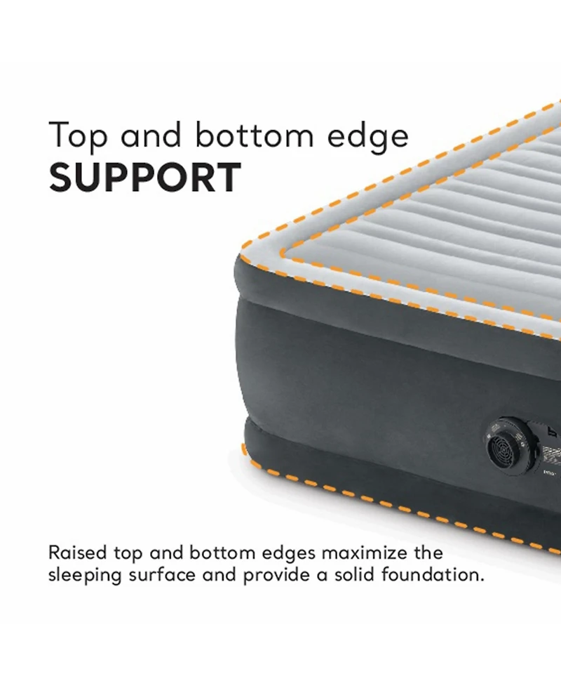 Intex 64413ED Elevated Dura Beam Fiber Tech Airbed with Pump