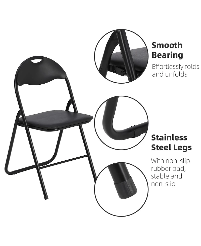 Gaomon Folding Chairs with Padded Seats